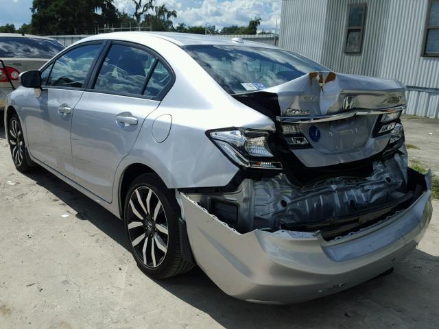 19XFB2F97FE080435 - 2015 HONDA CIVIC EXL SILVER photo 3