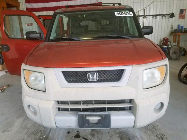 5J6YH28633L031840 - 2003 HONDA ELEMENT EX ORANGE photo 9