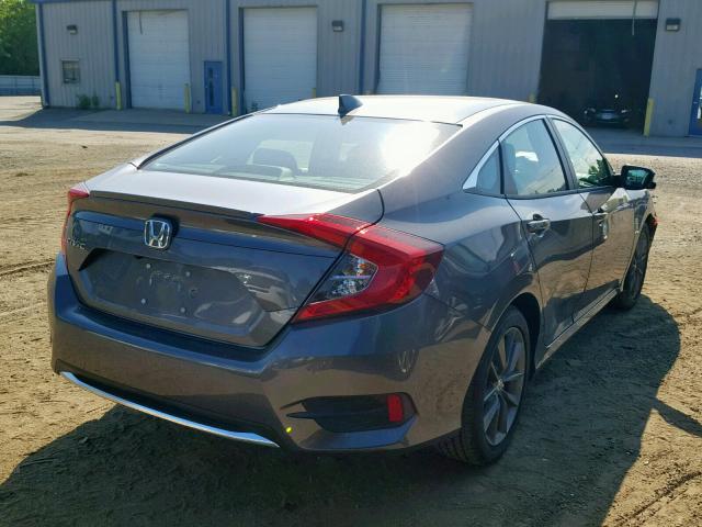 19XFC1F7XKE207467 - 2019 HONDA CIVIC EXL GRAY photo 4