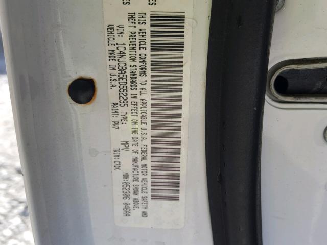 1C4NJCBA5ED552295 - 2014 JEEP COMPASS SP თეთრი ფოტო 10