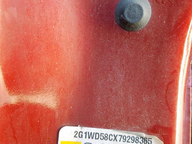 2G1WD58CX79298365 - 2007 CHEVROLET IMPALA SUP ბურგუნდია ფოტო 10