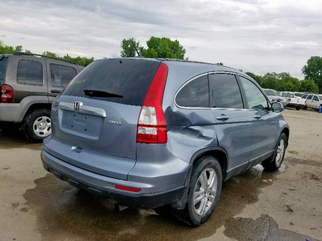 5J6RE4H78AL002056 - 2010 HONDA CR-V EXL GRAY photo 4