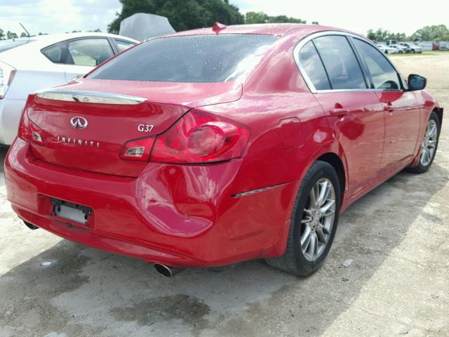 JN1CV6AP1CM627044 - 2012 INFINITI G37 BASE RED photo 4