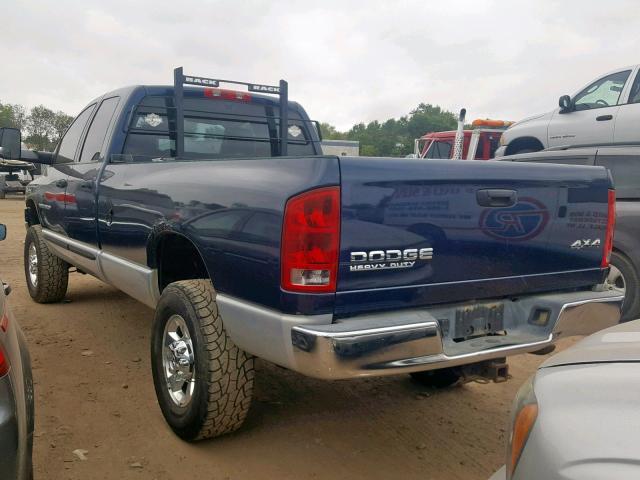 3D7KS28D45G748510 - 2005 DODGE RAM 2500 S Կապույտ լուսանկար 3
