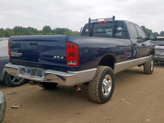 3D7KS28D45G748510 - 2005 DODGE RAM 2500 S BLUE photo 4