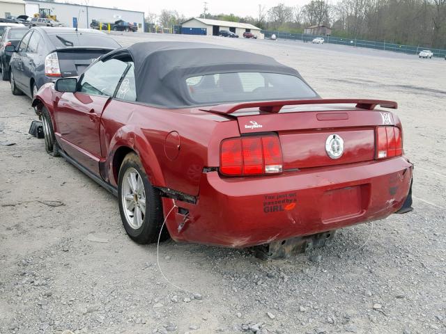 1ZVHT84N065143151 - 2006 FORD MUSTANG MAROON photo 3