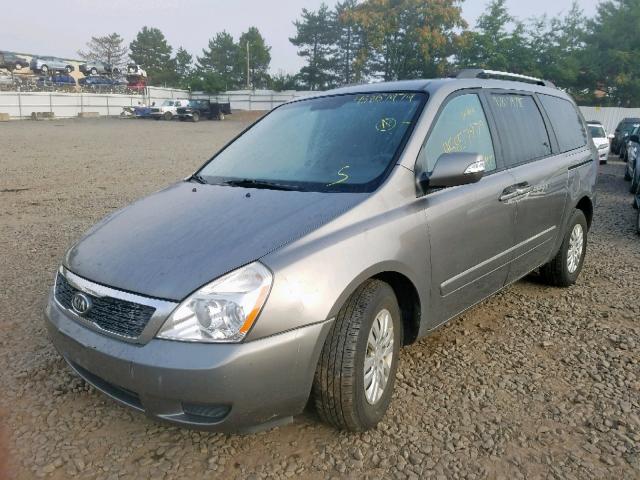 KNDMG4C71B6363193 - 2011 KIA SEDONA LX GRAY photo 2