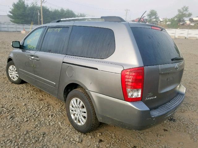 KNDMG4C71B6363193 - 2011 KIA SEDONA LX GRAY photo 3