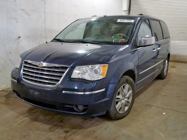 2A8HR64X48R614630 - 2008 CHRYSLER TOWN & COU BLUE photo 2