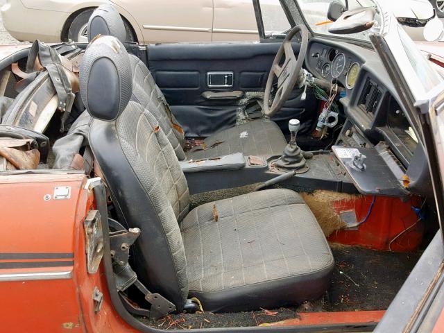 GHN5UJ453244G - 1979 MGB ROADSTER ORANGE photo 5