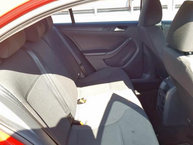 3VW2K7AJ4EM249096 - 2014 VOLKSWAGEN JETTA BASE RED photo 6