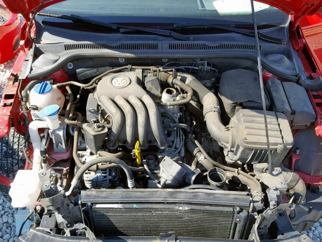 3VW2K7AJ4EM249096 - 2014 VOLKSWAGEN JETTA BASE RED photo 7