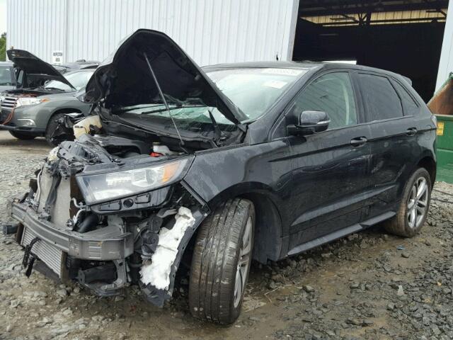 2FMTK4AP4FBB69631 - 2015 FORD EDGE SPORT BLACK photo 2