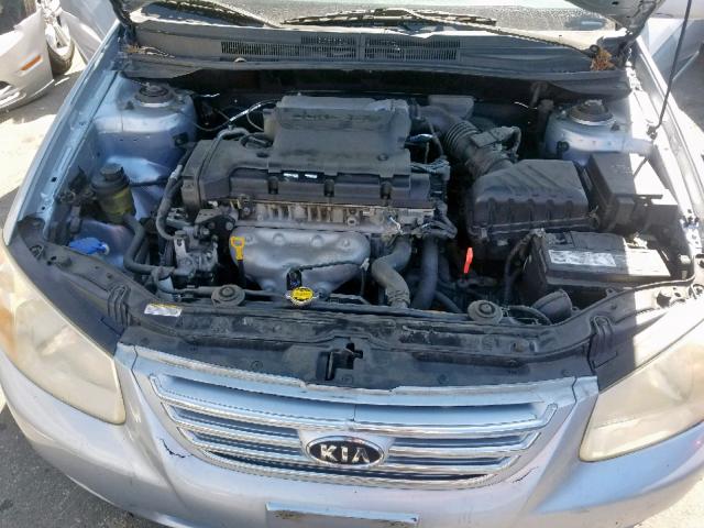 KNAFE122975417904 - 2007 KIA SPECTRA EX SILVER photo 7