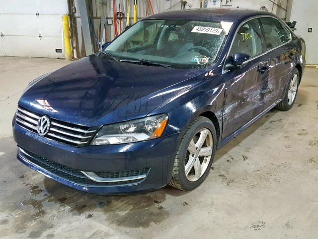 1VWBP7A3XCC020679 - 2012 VOLKSWAGEN PASSAT SE BLUE photo 2