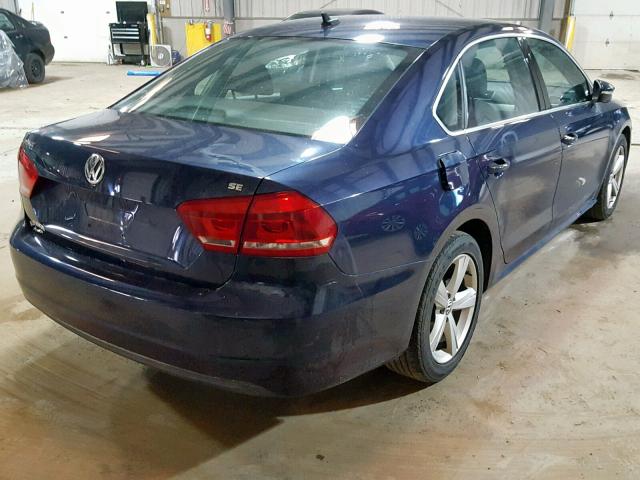 1VWBP7A3XCC020679 - 2012 VOLKSWAGEN PASSAT SE BLUE photo 4