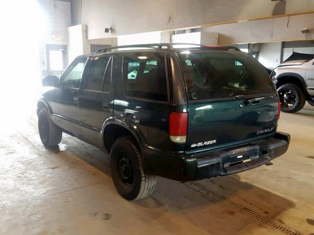 1GNDT13W81K248136 - 2001 CHEVROLET BLAZER GREEN photo 3