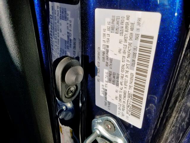 JM1NC25F970126857 - 2007 MAZDA MX-5 MIATA BLUE photo 10