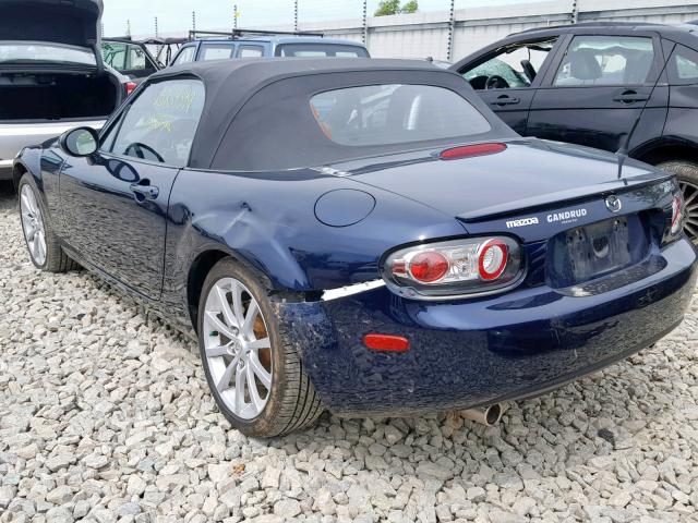 JM1NC25F970126857 - 2007 MAZDA MX-5 MIATA BLUE photo 3