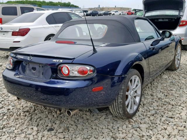 JM1NC25F970126857 - 2007 MAZDA MX-5 MIATA BLUE photo 4