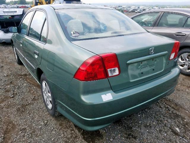 2HGES16334H634607 - 2004 HONDA CIVIC DX V GREEN photo 3