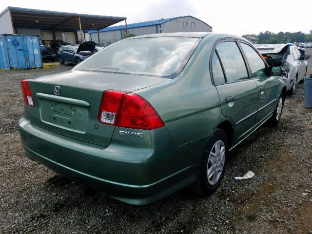 2HGES16334H634607 - 2004 HONDA CIVIC DX V GREEN photo 4