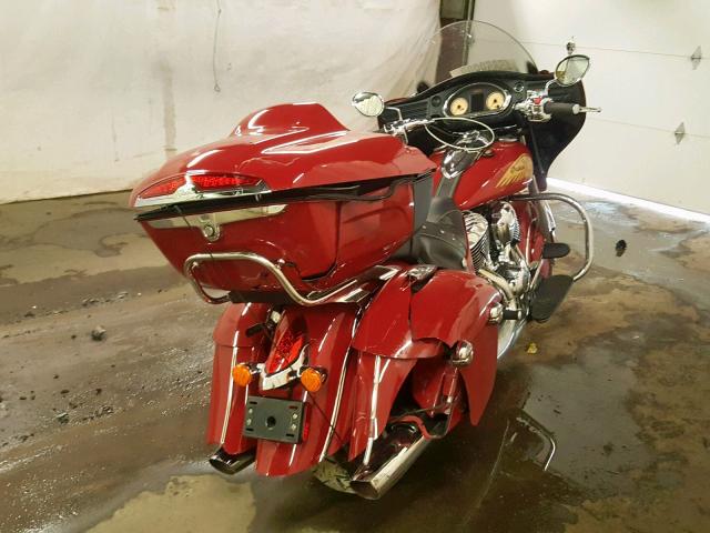 56KTCAAA9E3314683 - 2014 INDIAN MOTORCYCLE CO. CHIEFTAIN RED photo 4