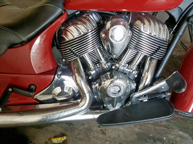 56KTCAAA9E3314683 - 2014 INDIAN MOTORCYCLE CO. CHIEFTAIN RED photo 7