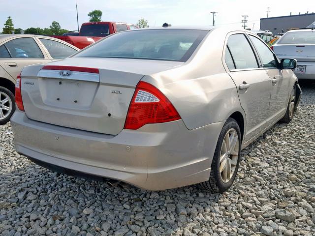 3FAHP0JA3AR395661 - 2010 FORD FUSION SEL GRAY photo 4