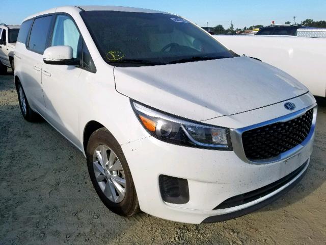 KNDMB5C17H6233248 - 2017 KIA SEDONA LX WHITE photo 1