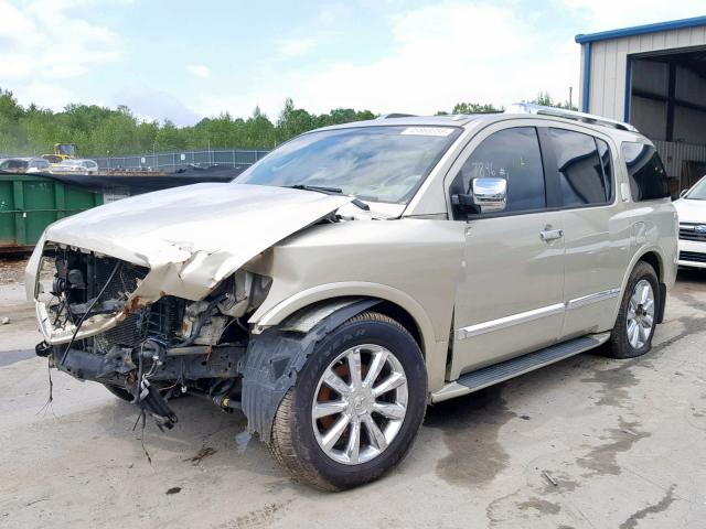 5N3AA08C38N900439 - 2008 INFINITI QX56 GOLD photo 2