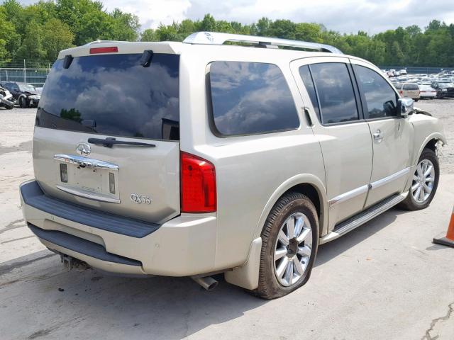 5N3AA08C38N900439 - 2008 INFINITI QX56 GOLD photo 4