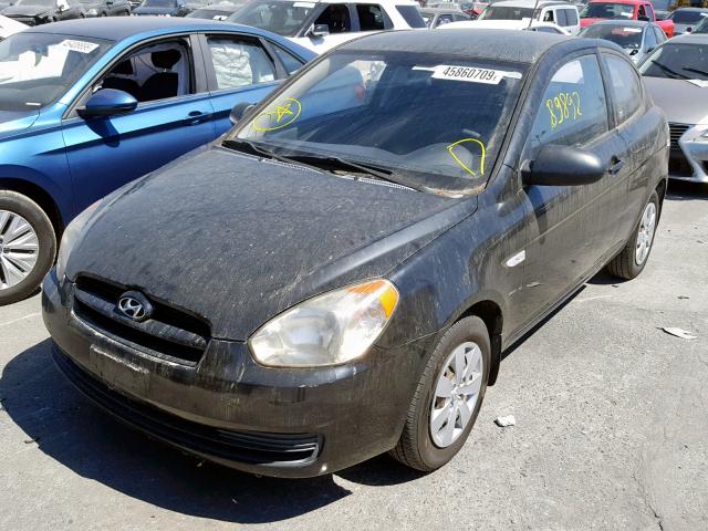 KMHCM36C29U106522 - 2009 HYUNDAI ACCENT GS BLACK photo 2