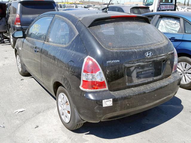 KMHCM36C29U106522 - 2009 HYUNDAI ACCENT GS BLACK photo 3