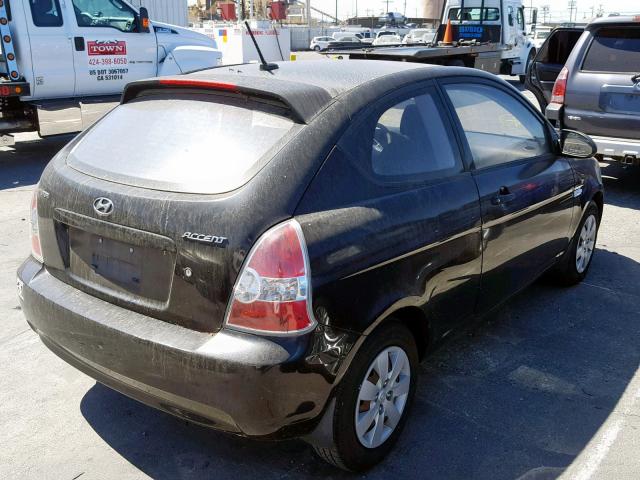 KMHCM36C29U106522 - 2009 HYUNDAI ACCENT GS BLACK photo 4