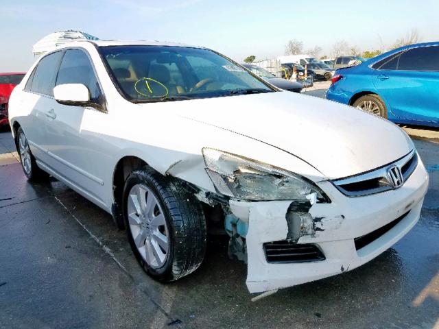 1HGCM66547A035928 - 2007 HONDA ACCORD EX WHITE photo 1