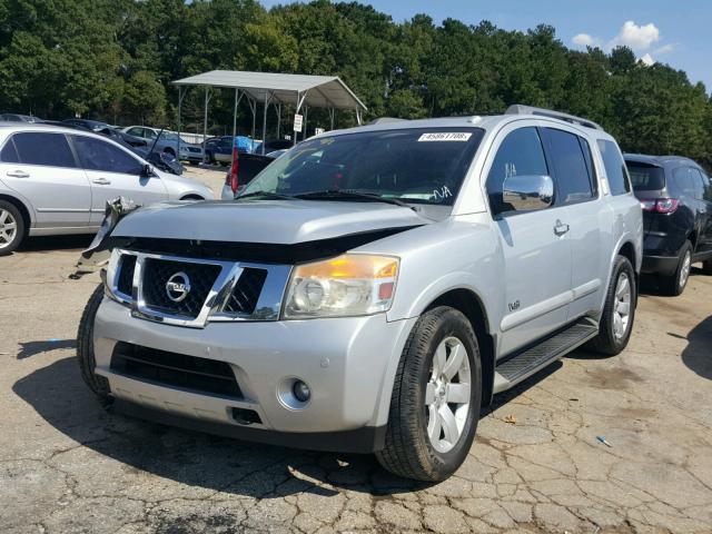 5N1BA08D78N630380 - 2008 NISSAN ARMADA SE SILVER photo 2