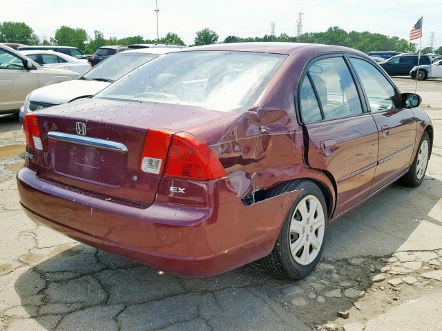 1HGES26743L022152 - 2003 HONDA CIVIC EX MAROON photo 4