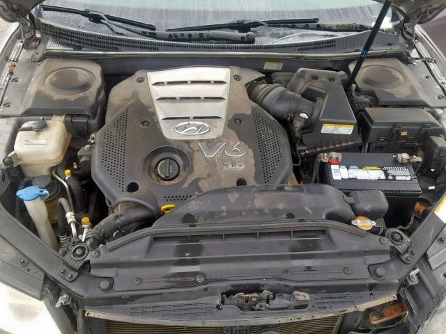 KMHFC46F76A059016 - 2006 HYUNDAI AZERA SE SILVER photo 7