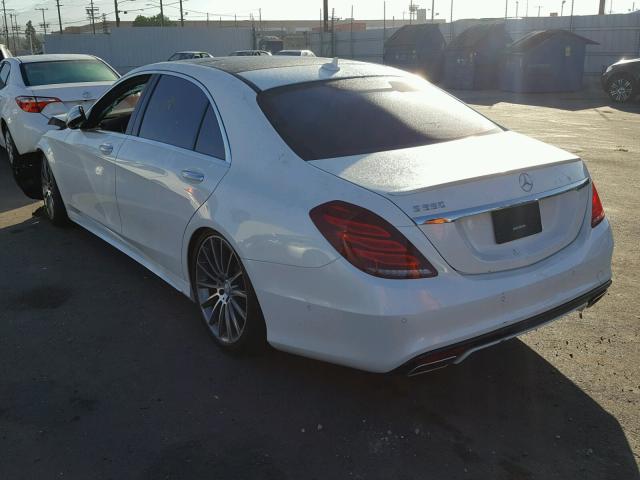 WDDUG8CB5FA188872 - 2015 MERCEDES-BENZ S550 WHITE photo 3