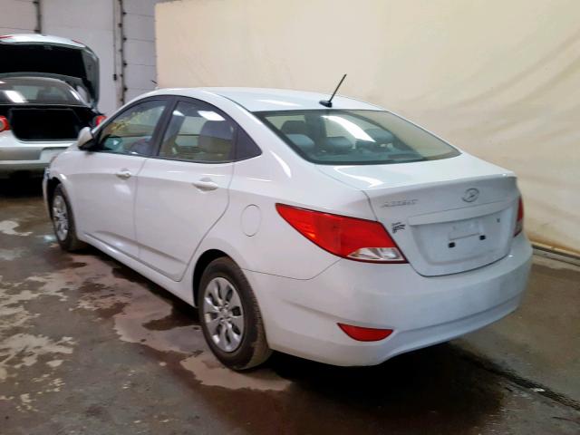 KMHCT4AE9HU372054 - 2017 HYUNDAI ACCENT SE WHITE photo 3