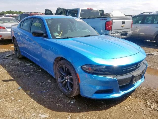 2C3CDXBG2JH312875 - 2018 DODGE CHARGER SX BLUE photo 1