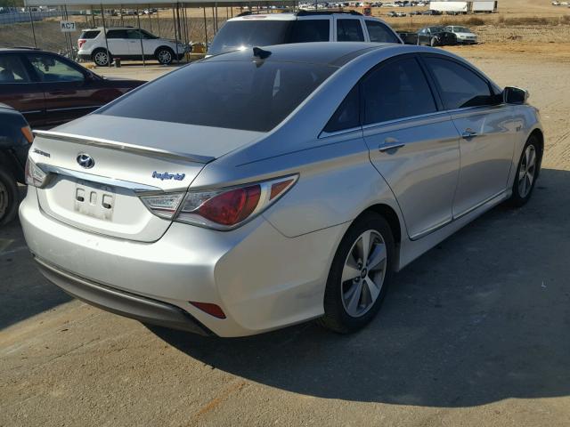 KMHEC4A46CA061921 - 2012 HYUNDAI SONATA HYB SILVER photo 4