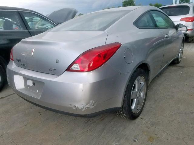 1G2ZH18N974214191 - 2007 PONTIAC G6 GT SILVER photo 4