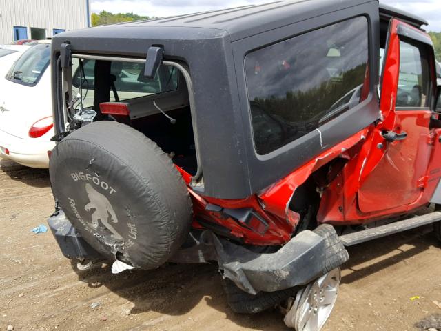 1C4AJWAG2EL222142 - 2014 JEEP WRANGLER S RED photo 9