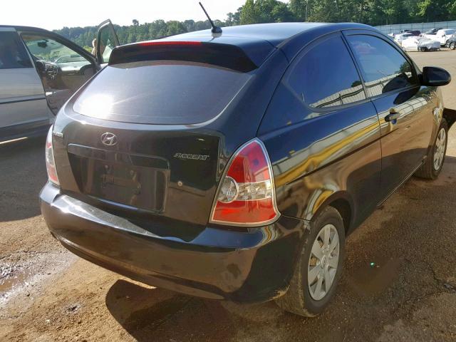 KMHCM36C47U035479 - 2007 HYUNDAI ACCENT GS BLACK photo 4