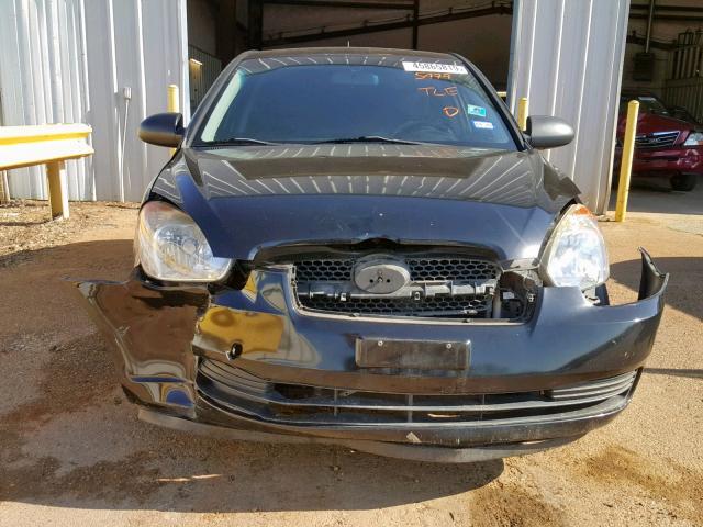 KMHCM36C47U035479 - 2007 HYUNDAI ACCENT GS BLACK photo 9