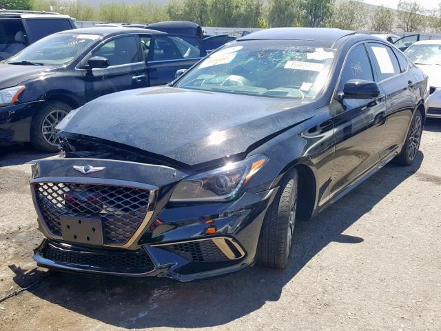 KMHGN4JB8JU226204 - 2018 GENESIS G80 SPORT BLACK photo 2