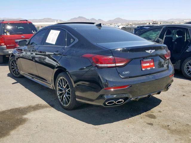 KMHGN4JB8JU226204 - 2018 GENESIS G80 SPORT BLACK photo 3