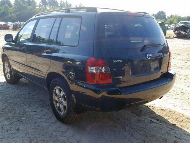 JTEDP21A640023574 - 2004 TOYOTA HIGHLANDER BLACK photo 3